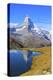 Hikers Walking on the Path Beside the Stellisee with the Matterhorn Reflected-Roberto Moiola-Premier Image Canvas