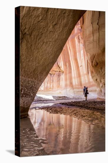 Hiking at Slide Arch, Paria Canyon, Vermillion Cliffs Wilderness, Utah-Howie Garber-Premier Image Canvas