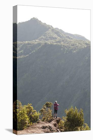 Hiking in Kalalau Valley, Napali Coast State Park Kauai, Hawaii, United States of America, Pacific-Michael DeFreitas-Premier Image Canvas