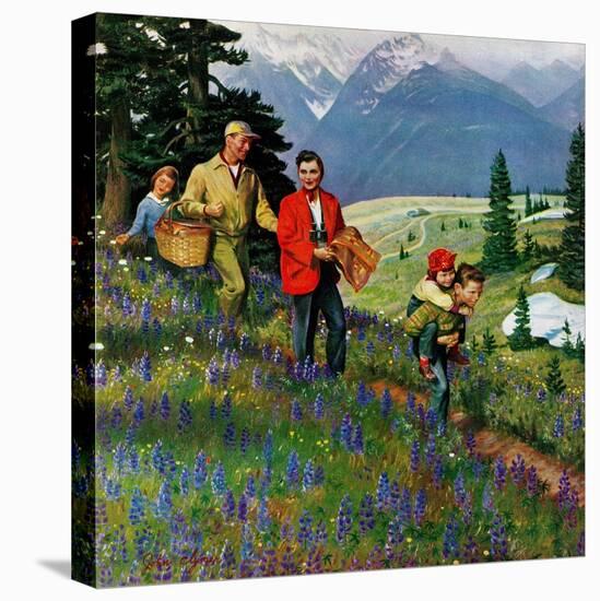 "Hiking in Mountains", May 31, 1952-John Clymer-Premier Image Canvas