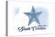 Hilton Head, South Carolina - Starfish - Blue - Coastal Icon-Lantern Press-Stretched Canvas