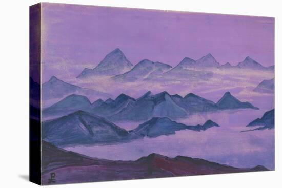 Himalayas, Album Leaf, 1934 (Tempera on Paper)-Nicholas Roerich-Premier Image Canvas