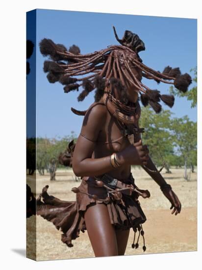 Himba Women Perform the Otjiunda Dance, Stamping, Clapping and Chanting-Nigel Pavitt-Premier Image Canvas