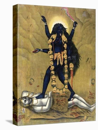 Hindu Goddess Kali Dancing on Siva-null-Premier Image Canvas