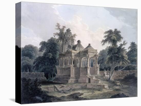 Hindu Temple in the Fort of the Rohtas, Bihar, India (W/C on Paper)-Thomas Daniell-Premier Image Canvas