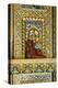 Hinduism: Small Reclining Ganesha (Elephant-Headed Deity) Statue on Ornate Gilded and Mirrored Wall-null-Premier Image Canvas