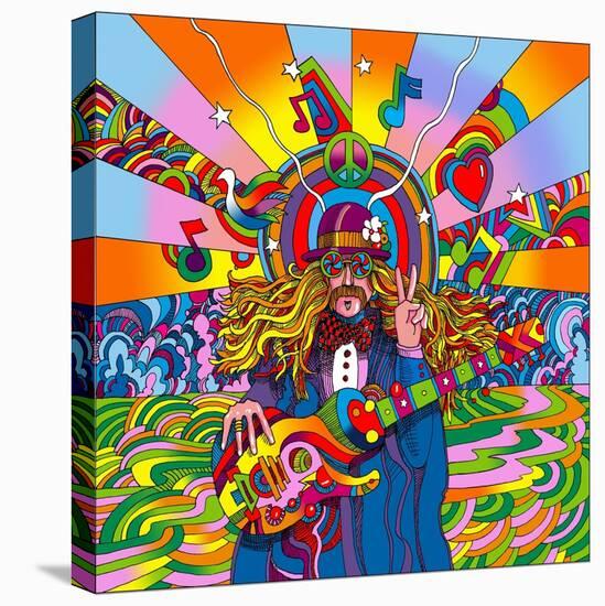 Hippie Musician-Howie Green-Premier Image Canvas