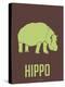 Hippo Green-NaxArt-Stretched Canvas