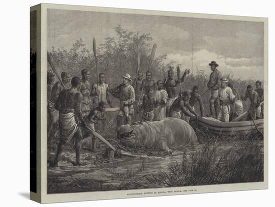 Hippopotamus Hunting in Angola, West Africa-null-Premier Image Canvas