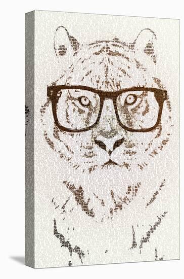 Hipster Tiger-Paula Belle Flores-Stretched Canvas