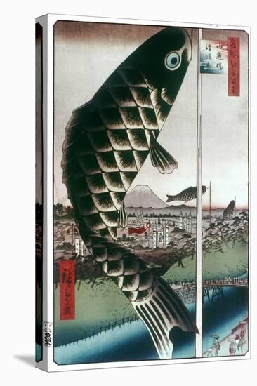 Hiroshige: Kites, 1857-Ando Hiroshige-Premier Image Canvas