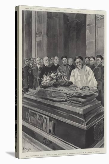 His Excellency Li-Hung-Chang at the Monument of General Gordon in St Paul's Cathedral-null-Premier Image Canvas
