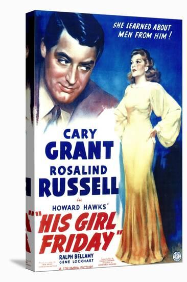 His Girl Friday, 1940-null-Stretched Canvas