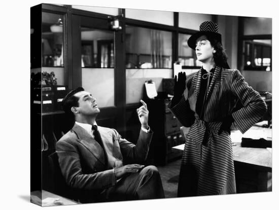 His Girl Friday, from Left: Cary Grant, Rosalind Russell, 1940-null-Stretched Canvas