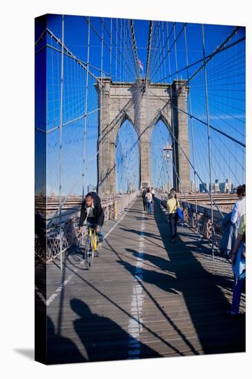 Historic Brooklyn Bridge, New York City, New York-null-Premier Image Canvas