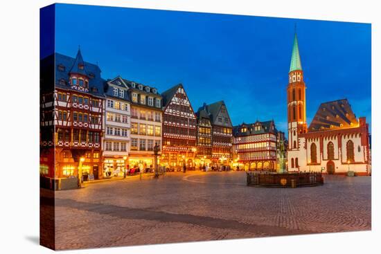 Historic Center of Frankfurt at Dusk-sborisov-Premier Image Canvas