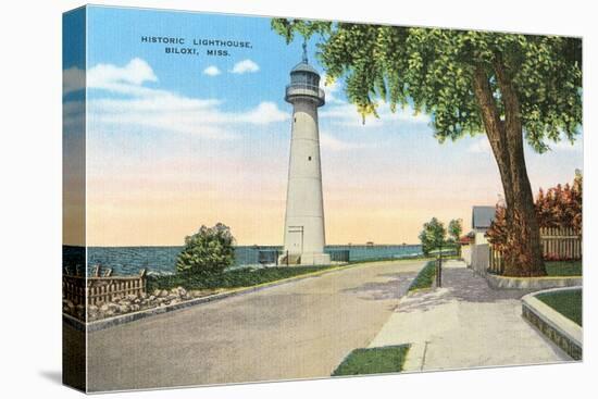 Historic Lighthouse, Biloxi, Mississippi-null-Stretched Canvas