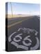 Historic Route 66 Sign on Highway, Seligman, Arizona, USA-Steve Vidler-Premier Image Canvas