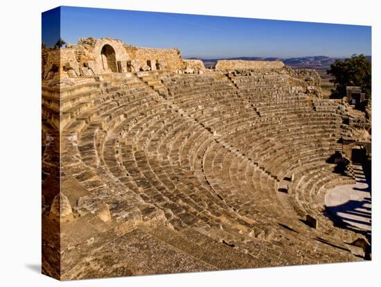 Historical 2Nd Century Roman Theater Ruins in Dougga, Tunisia, Northern Africa-Bill Bachmann-Premier Image Canvas