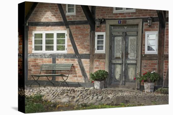 Historical Front Door of an Old Half-Timbered House in Wustrow in the Fischland-Uwe Steffens-Premier Image Canvas