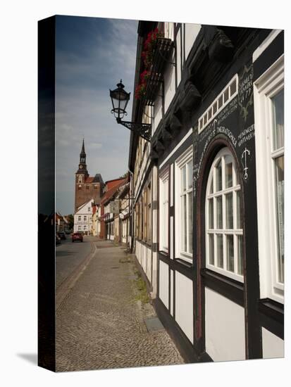 Historical Gothic Style Burgher Houses Along Kirchstrasse Street and Church of St. Stephan, Tangerm-Richard Nebesky-Premier Image Canvas