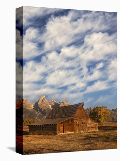 Historical Moulton barn at sunrise, Grand Teton National Park.-Adam Jones-Premier Image Canvas