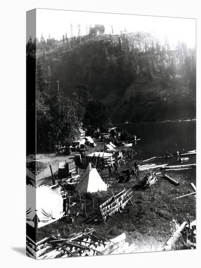 Historical Underwood (Big White Salmon) Indian Village, Circa 1936-null-Premier Image Canvas