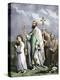 History of Religions: St. Patrick on a Trip to Tara to Convert the Irish, 5Th Century. Colour Engra-null-Premier Image Canvas