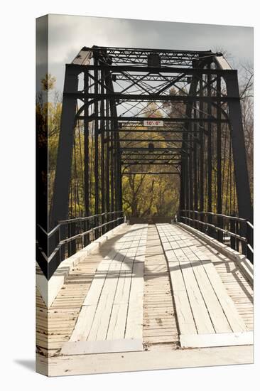 Histroic Bridge, War Eagle, Arkansas, USA-Walter Bibikow-Premier Image Canvas