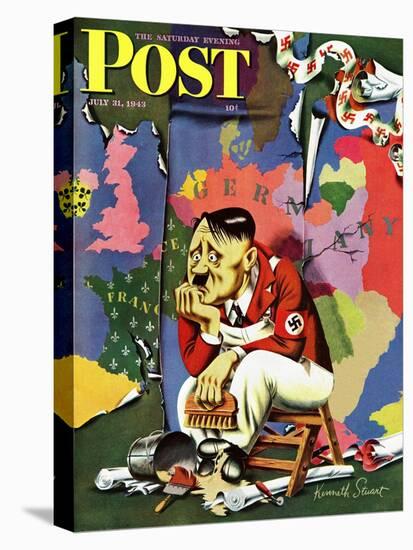 "Hitler as Wallpaperer," Saturday Evening Post Cover, July 31, 1943-Ken Stuart-Premier Image Canvas