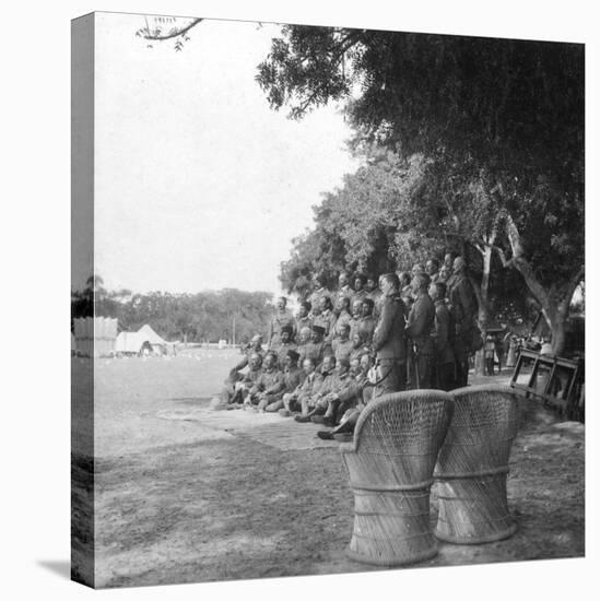 HM Amir, Lord Kitchener and Staff, Agra, India, 1900s-H & Son Hands-Premier Image Canvas