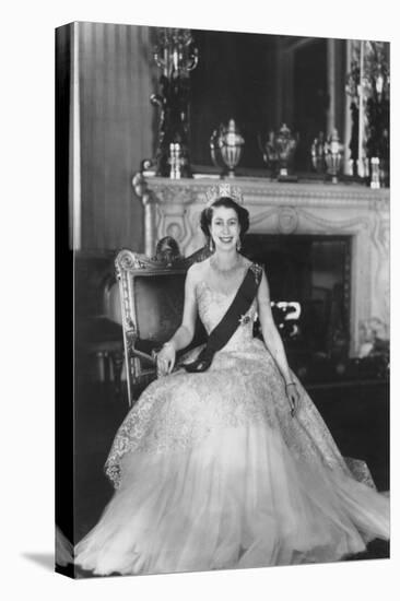 HM Queen Elizabeth II at Buckingham Palace, 12th March 1953-Sterling Henry Nahum Baron-Premier Image Canvas