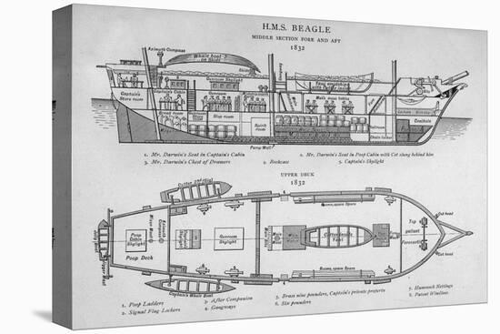 Hms Beagle Charles Darwin's Research Ship-R.t. Pritchett-Premier Image Canvas