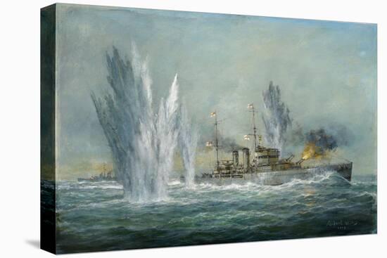 Hms Exeter Engaging in the Graf Spree at the Battle of the River Plate, 2009-Richard Willis-Premier Image Canvas