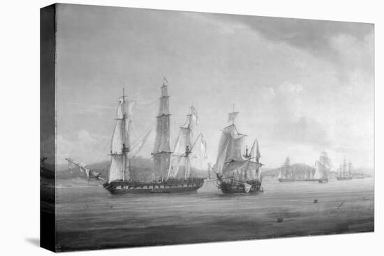 HMS 'Spartan' and the French and Neapolitan Naval Squadron, End of Combat, 3 May 1810, Bay of Naple-Thomas Whitcombe-Premier Image Canvas