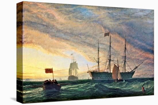 Hms Victory, 1850'S (Oil on Canvas)-Henry Dawson-Premier Image Canvas