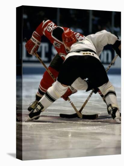 Hockey Players in Head to Head Competition-null-Premier Image Canvas