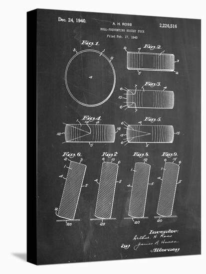 Hockey Puck Patent-null-Stretched Canvas