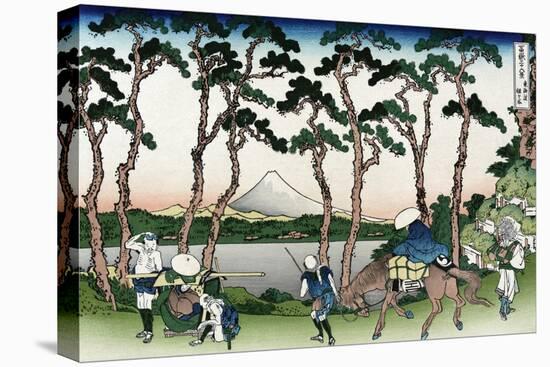 Hodogaya on the Tokaido Road-Katsushika Hokusai-Stretched Canvas