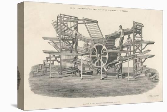 Hoe's Six Feeder Type Revolving Fast Printing Machine-Laurence Stephen Lowry-Stretched Canvas