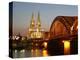 Hohenzollern Bridge over the River Rhine and Cathedral, UNESCO World Heritage Site, Cologne, North-Hans Peter Merten-Premier Image Canvas