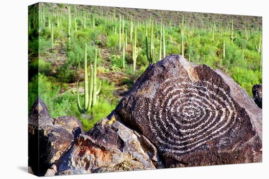 Hohokam Petroglyph-Douglas Taylor-Stretched Canvas