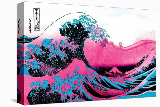 Hokusai - Pink Wave II-null-Stretched Canvas