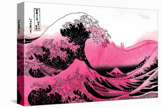 Hokusai - Pink Wave-null-Stretched Canvas