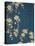 Hokusai's Blossoms on Indigo I-Katsushika Hokusai-Stretched Canvas