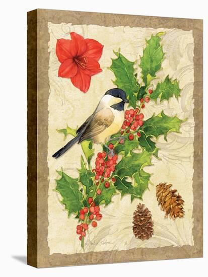 Holiday Chickadee-Julie Paton-Stretched Canvas