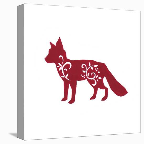 Holiday Fox-Janice Gaynor-Stretched Canvas