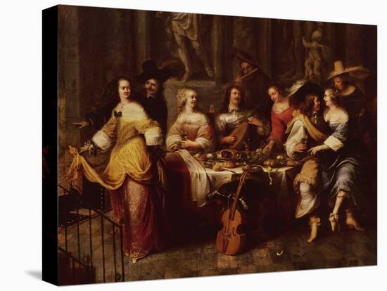 Holiday Meal (Oil on Canvas)-Hieronymus Janssens-Premier Image Canvas