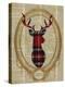 Holiday Tartan Deer I-Sd Graphics Studio-Stretched Canvas