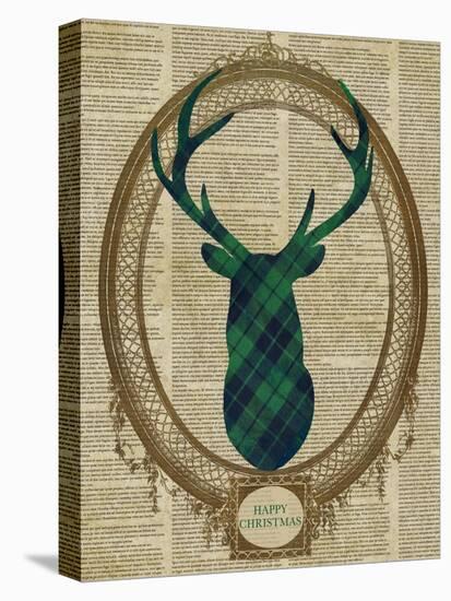 Holiday Tartan Deer II-Sd Graphics Studio-Stretched Canvas